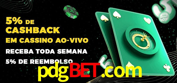 Promoções do cassino ao Vivo pdgbet.com